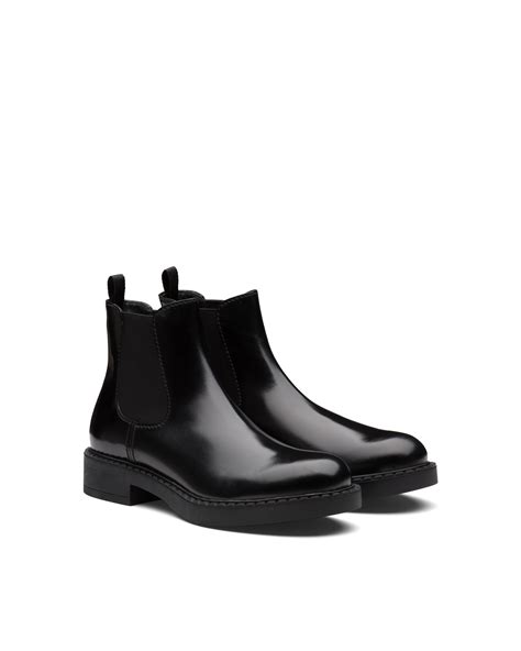 prada brushed calf leather chelsea boots|prada chelsea boots women's.